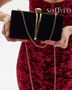 Bolsa Feminina Clutch Classic Veludo