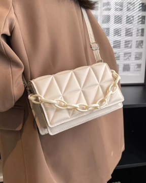Bolsa Feminina Alça Corrente em Couro