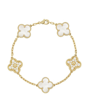 Pulseira Feminina Trevo de Cristal