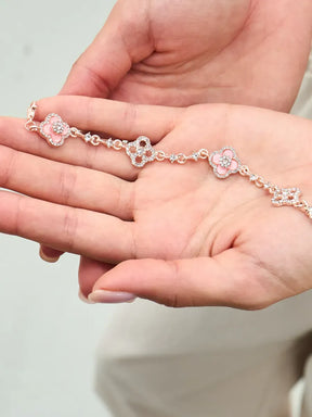 Pulseira Cleef Sakura Ouro Rosé