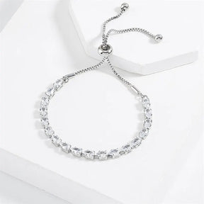 Pulseira Prata Celine com Cristal