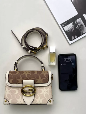 Bolsa Feminina de Luxo Couro Genuíno Scarlet