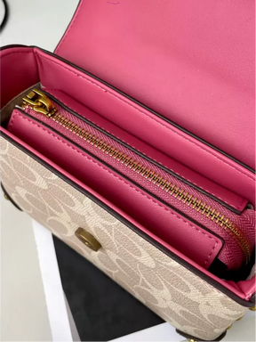 Bolsa Feminina de Luxo Couro Genuíno Scarlet
