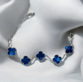 Pulseira Feminina Trevo Mini Prata