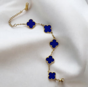 Pulseira Feminina Trevo Mini Dourada