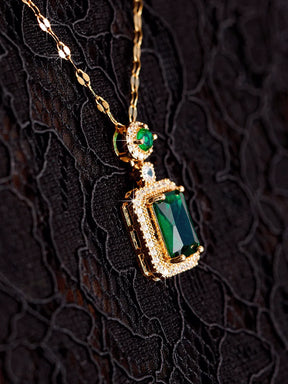 Conjunto Feminino Luxury Green Banhado Ouro 18K