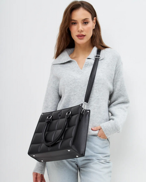 Bolsa Feminina De Couro Legítimo Preta Class
