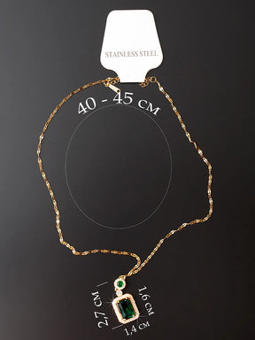 Conjunto Feminino Luxury Green Banhado Ouro 18K