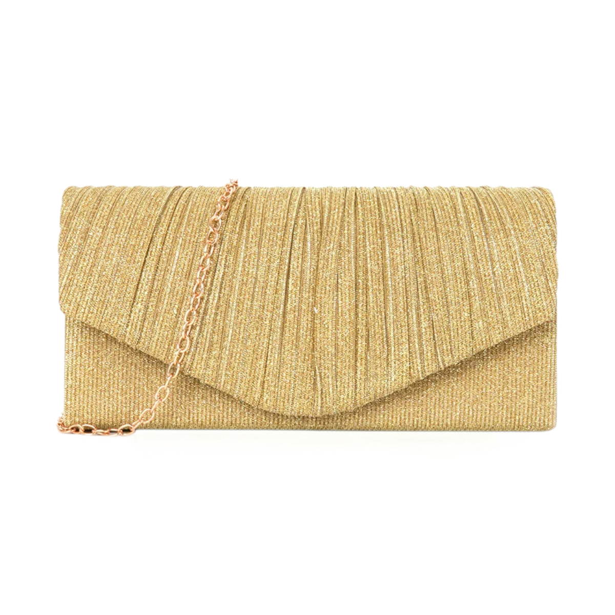 Bolsa Feminina Clutch para Noites Brilhante com corrente