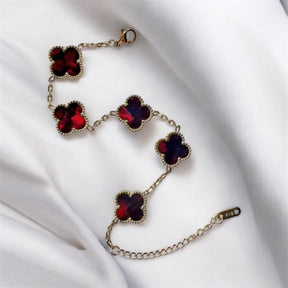Pulseira Feminina Trevo Mini Dourada
