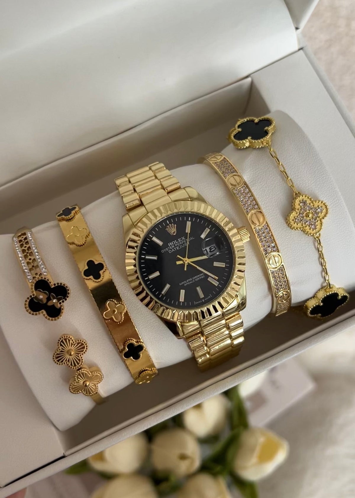 Mix Feminino Dourado - Preto