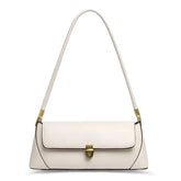 Bolsa Feminina Baguete  Couro legitimo Branca Fashion Londres