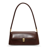 Bolsa Feminina Baguete  Couro legitimo Marron Fashion Londres