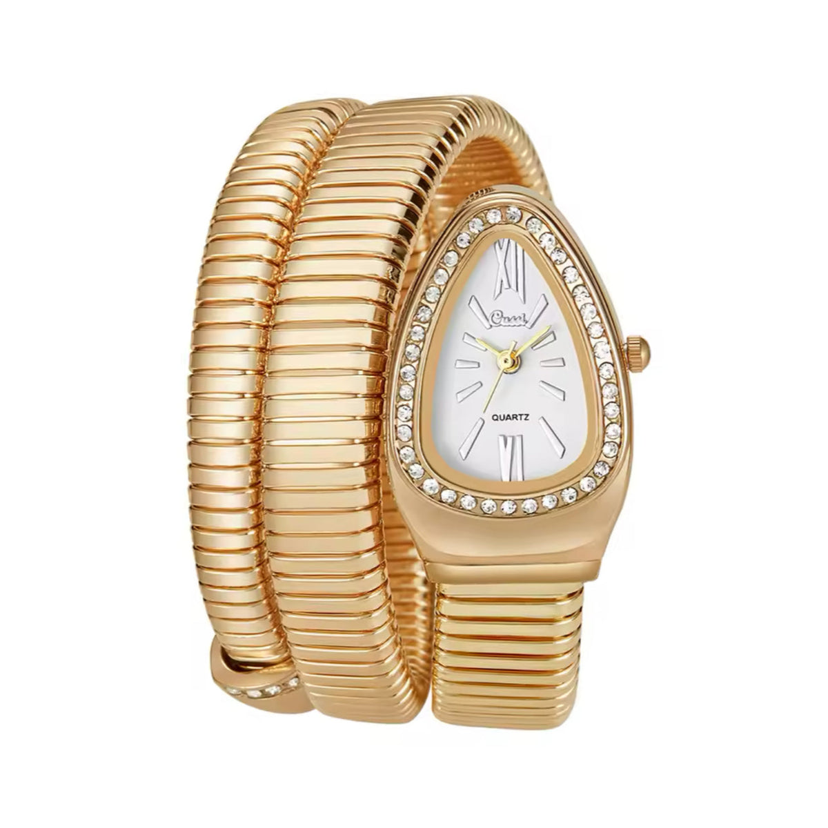 Relógio Feminino Dourado Serpente