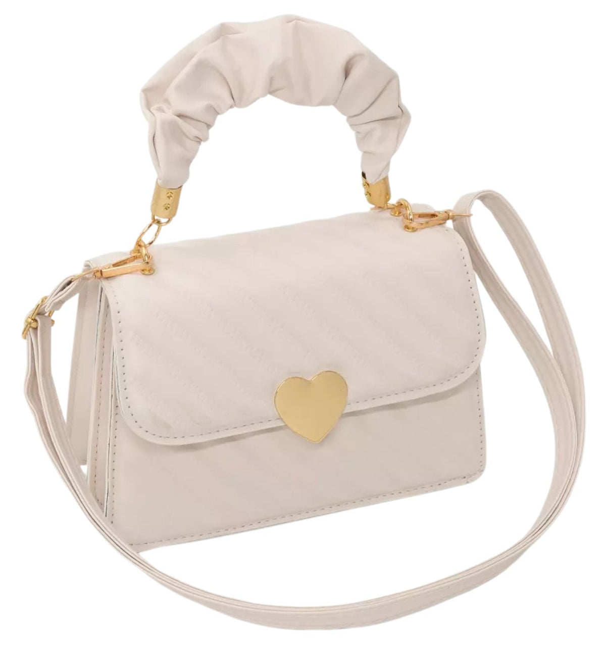 Bolsa Feminina Coração Branca