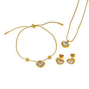 Conjunto Feminino Dourado Amor