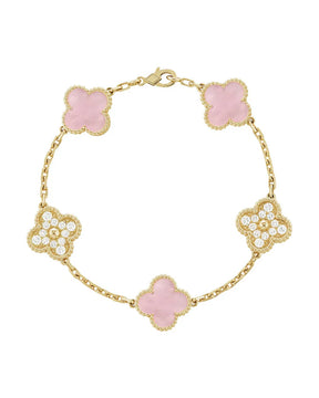 Pulseira Feminina Trevo de Cristal