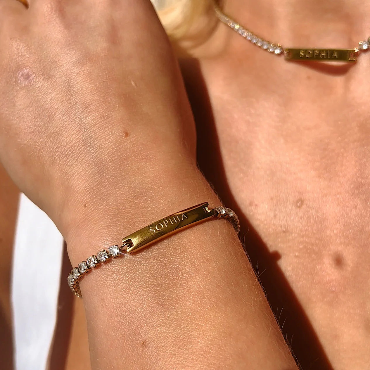 Colar Cravejado de Zircônia Personalizável