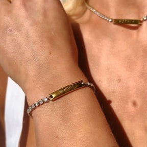 Colar Cravejado de Zircônia Personalizável