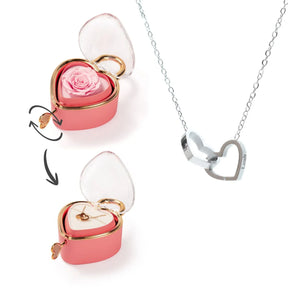 Colar Ligação Eterno Personalizável com Caixa Rotativa Amor Eterno