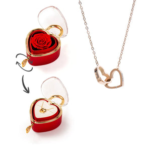 Colar Ligação Eterno Personalizável com Caixa Rotativa Amor Eterno