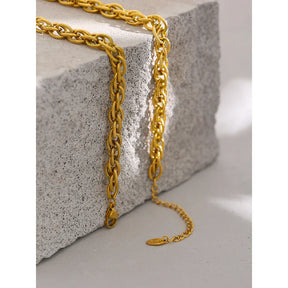 Colar Feminino Dourado Elus