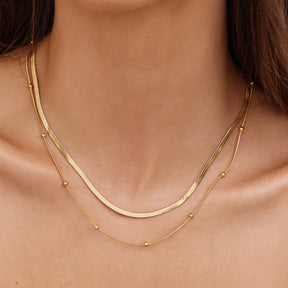 Colar Duplo Dourado 18K
