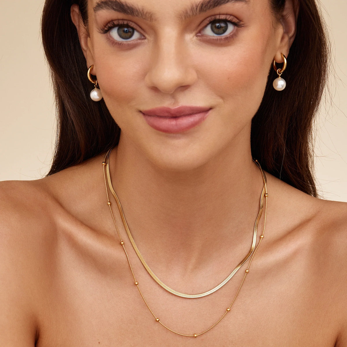 Colar Duplo Dourado 18K