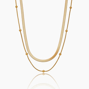Colar Duplo Dourado 18K