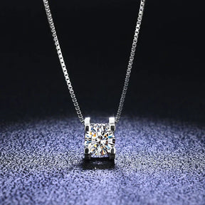Colar Gota de Luz Prata 925 + Brinde Brinco Diamond
