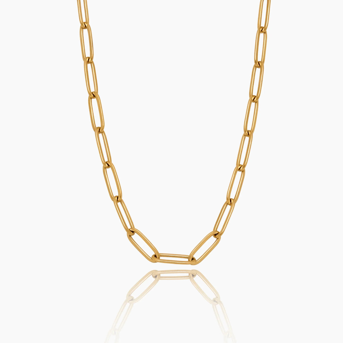 Colar Paperclip Banhado Ouro 18K