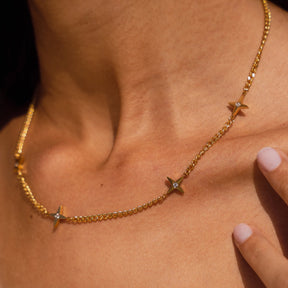 Colar Four Star Banhado Ouro 18K