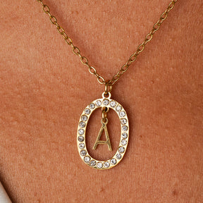 Colar Inicial Anne Banhado Ouro 18K