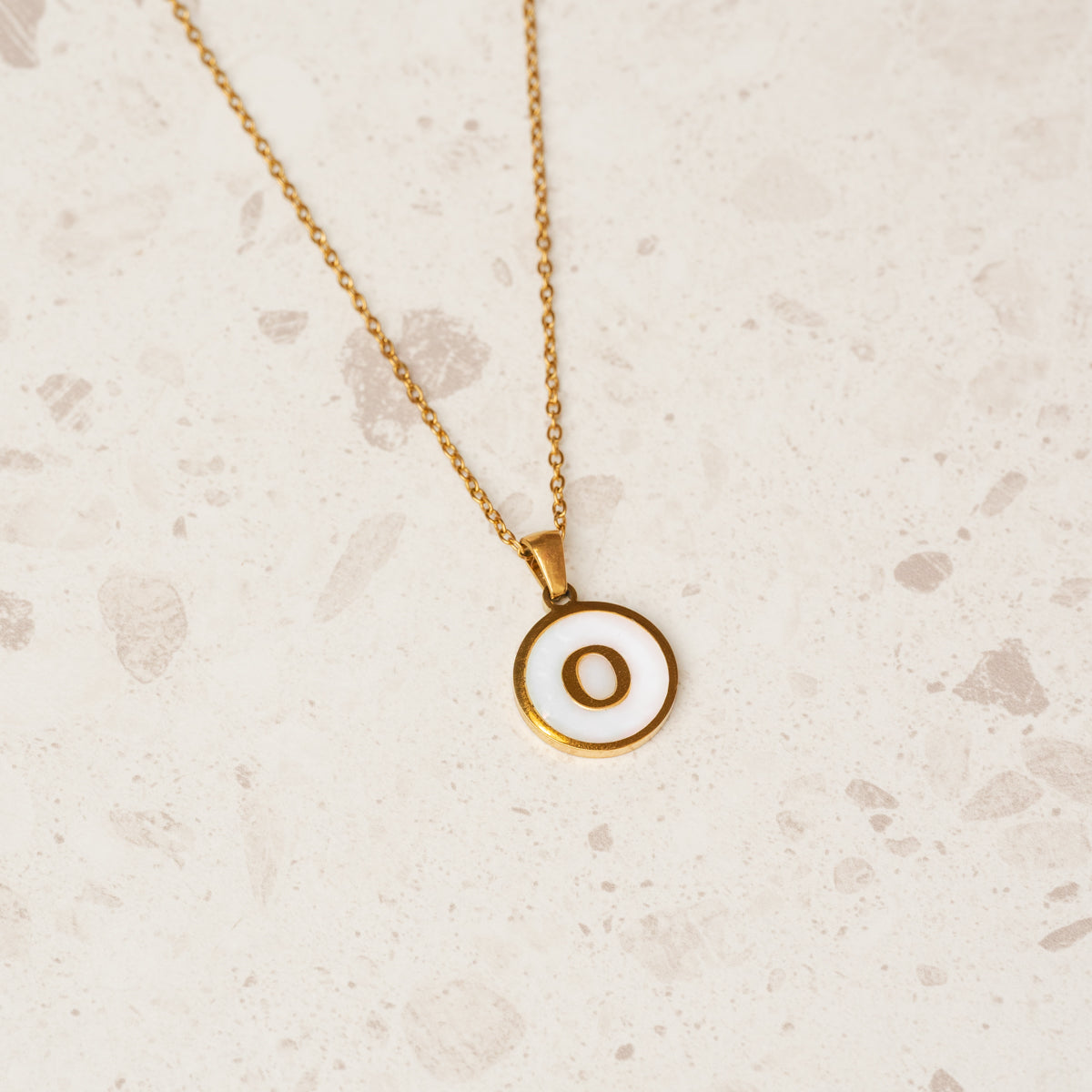 Colar Inicial Marmor Banhado Ouro 18K
