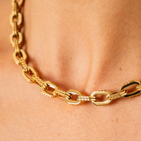 Colar Chunky Link Banhado Ouro 18K