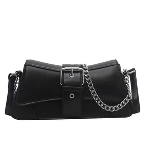 Bolsa Feminina em Couro Preta Saffyra