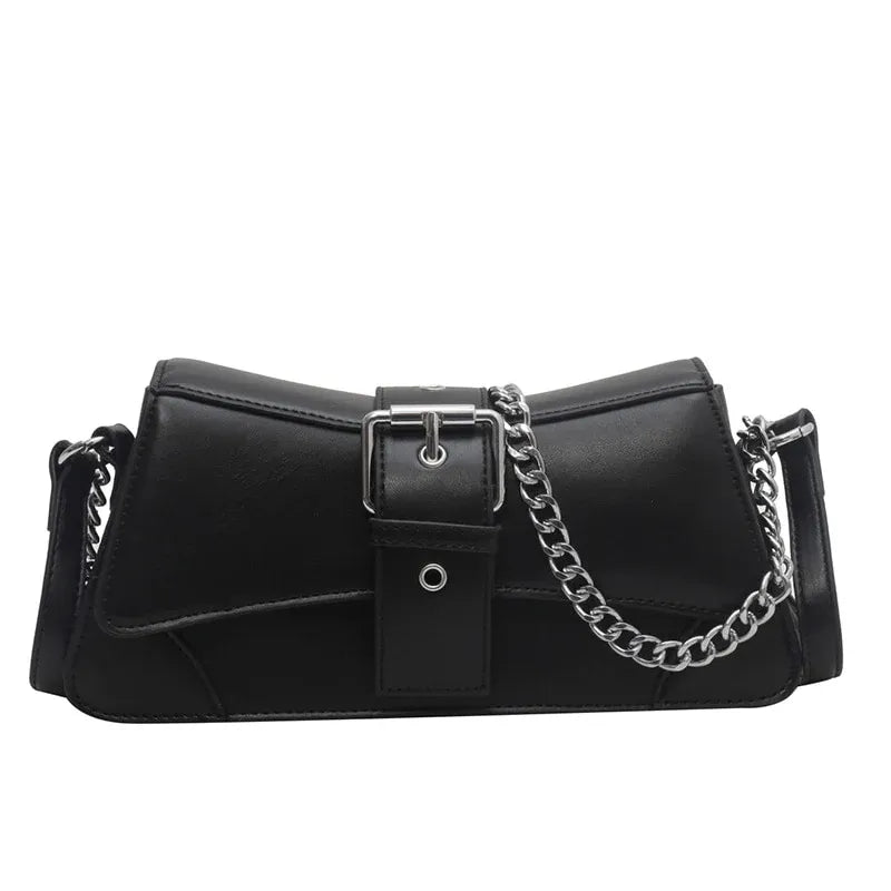 Bolsa Feminina em Couro Preta Saffyra