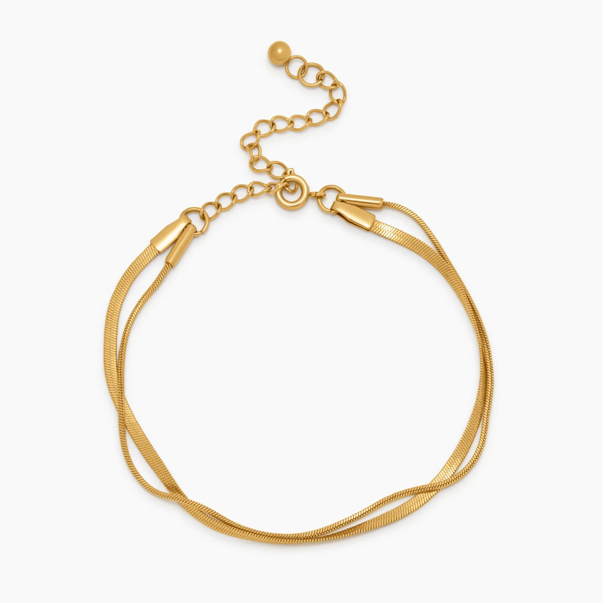 Pulseira Dual Snake Banhado Ouro 18K