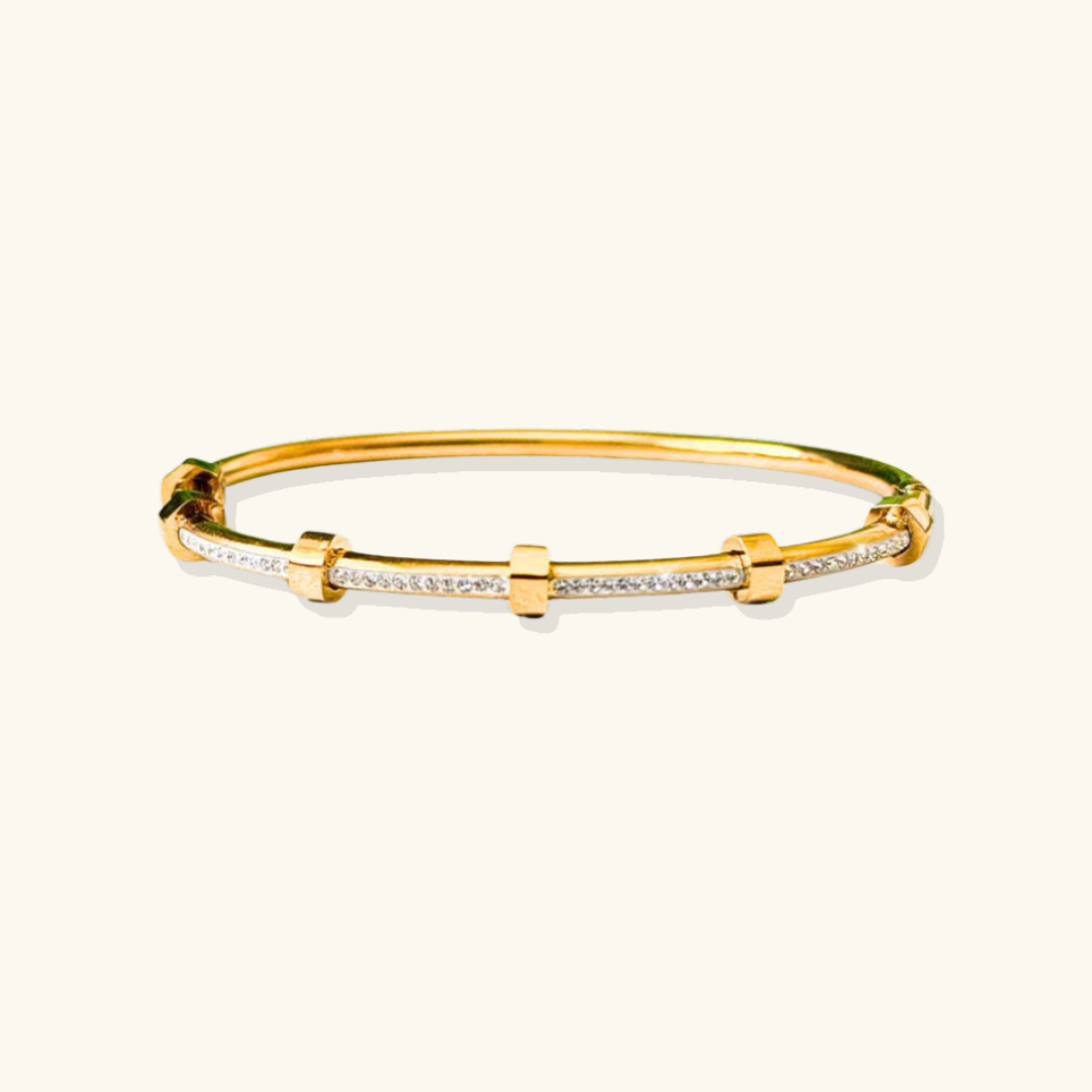 Bracelete Feminino Dourado Luz das estrelas