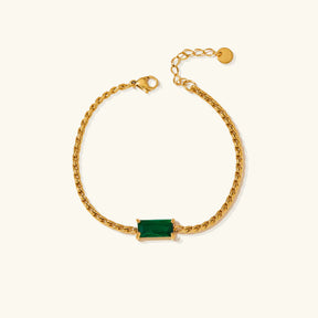 Pulseira Feminina Dourada Trançada com Cristal