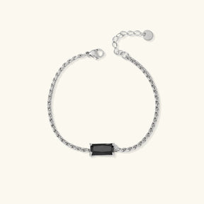 Pulseira Feminina Prata Trançada com Cristal