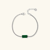 Pulseira Feminina Prata Trançada com Cristal