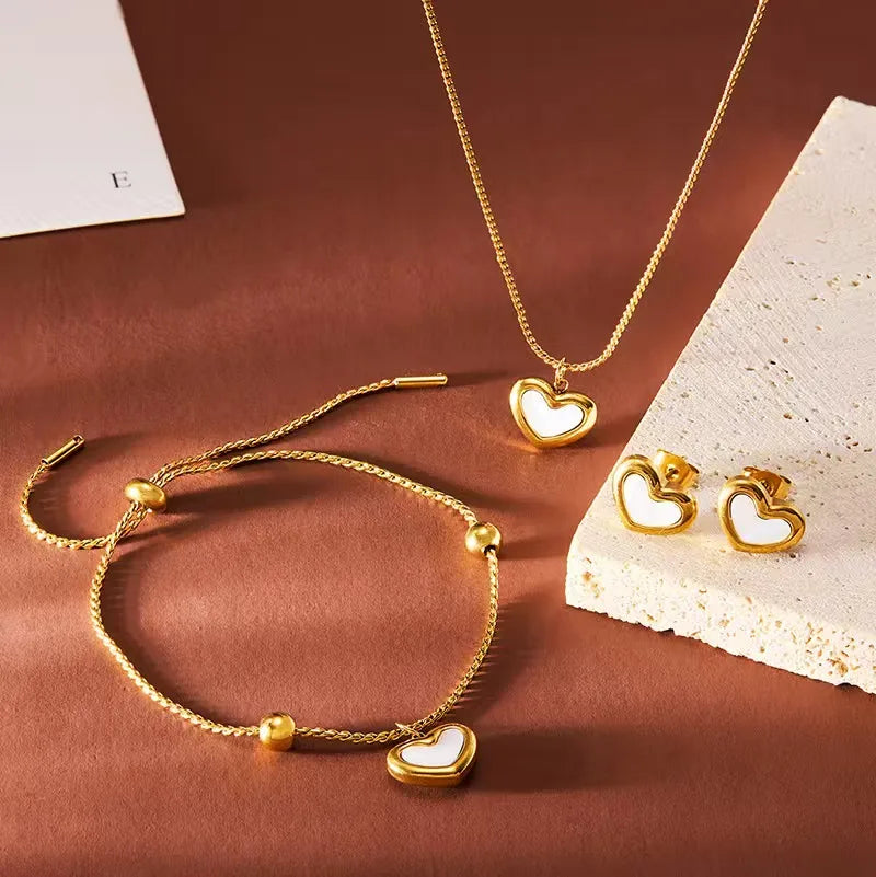 Conjunto Feminino Dourado Amor