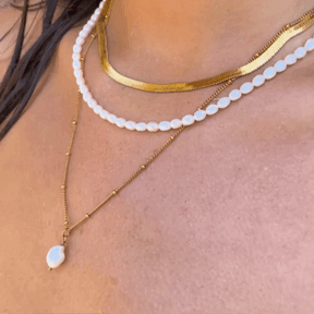 Colar Slim Snake Banhando Ouro 18K