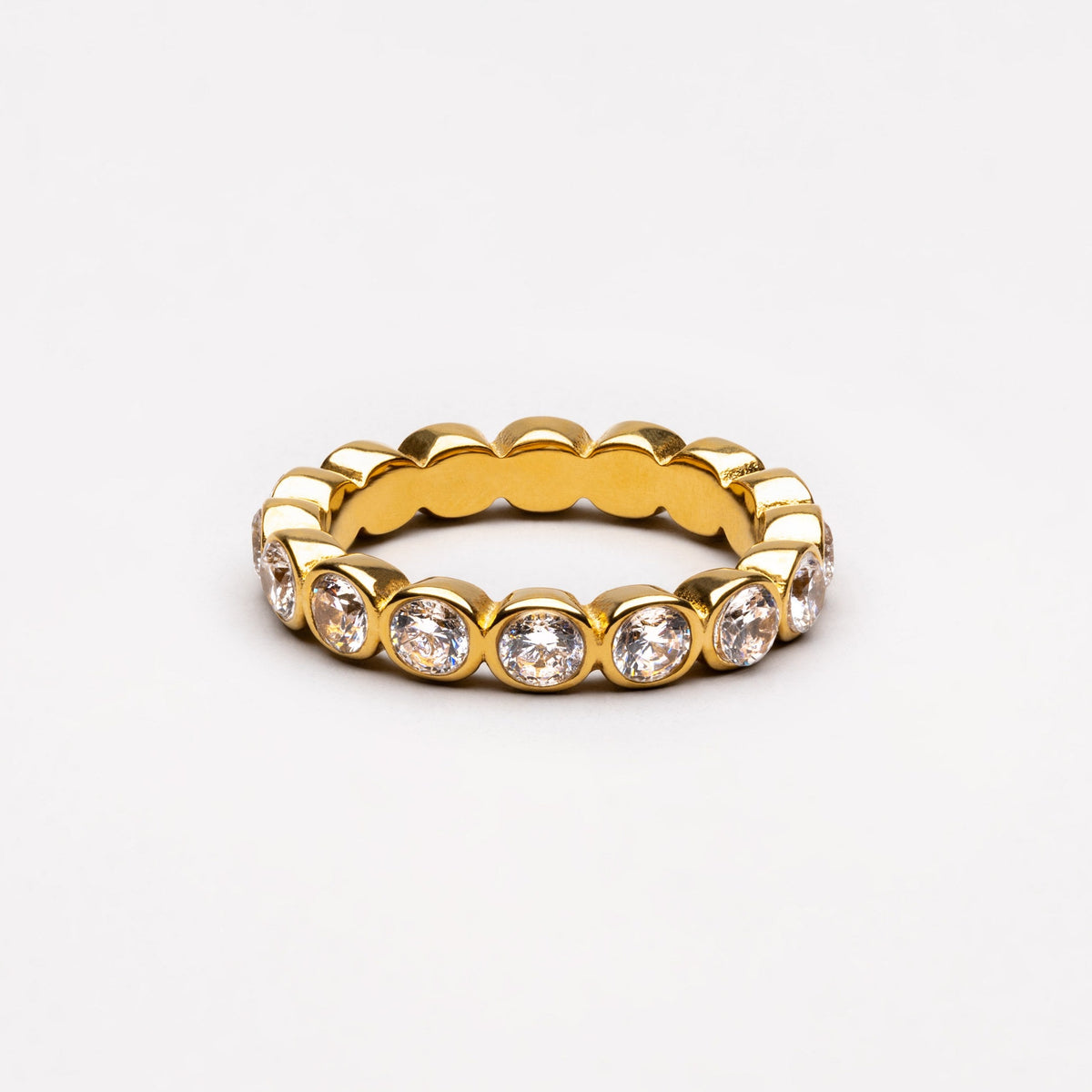 Anel Esferas Diamond Banhado Ouro 18K (Verificar os tamanhos)
