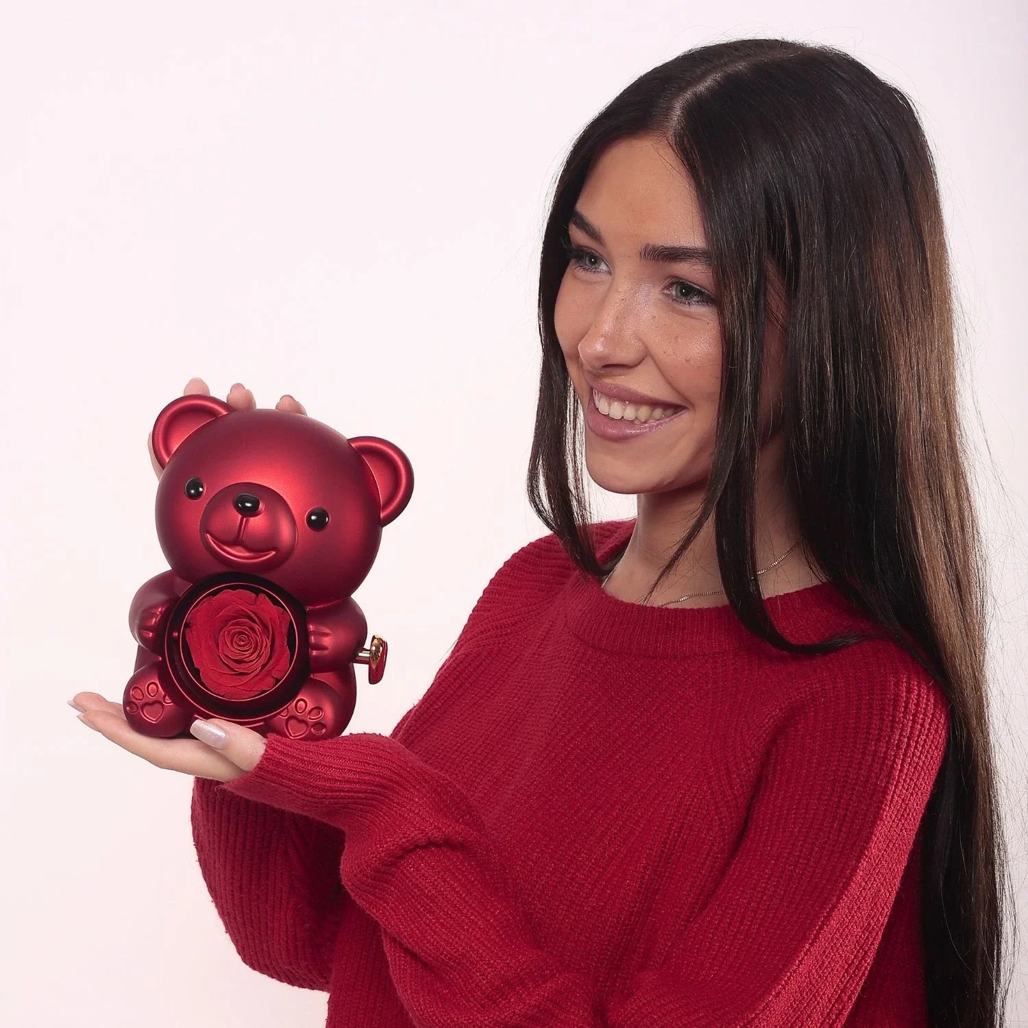 Colar Personalizado com Caixa Urso Amor Eterno
