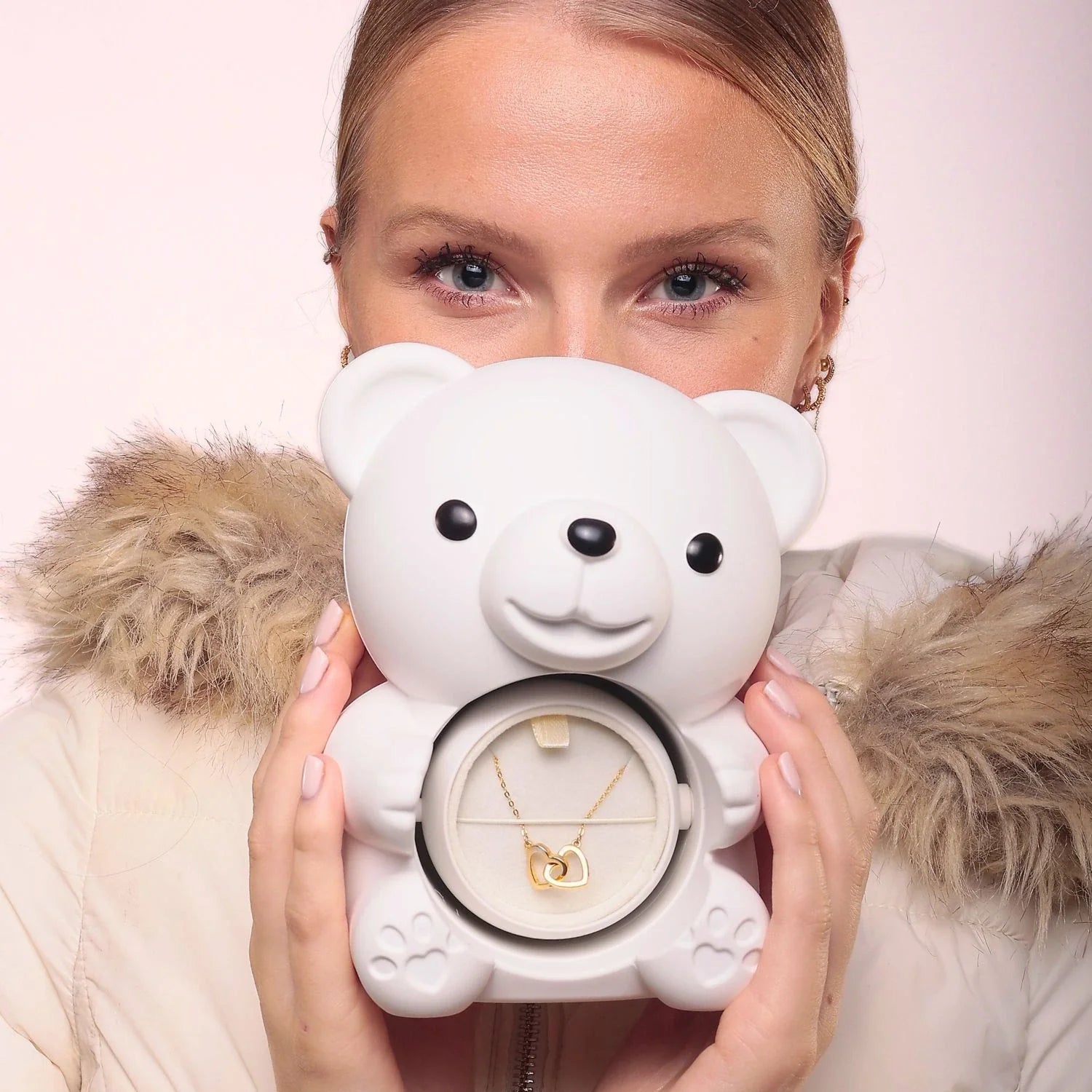 Colar Personalizado com Caixa Urso Amor Eterno
