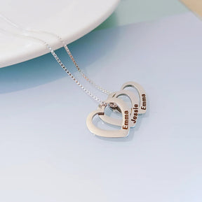 Colar Coração de Mãe Personalizável Banhado a Ouro 18k