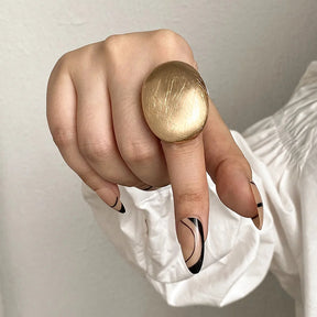 Anel Feminino Dourado Chapa