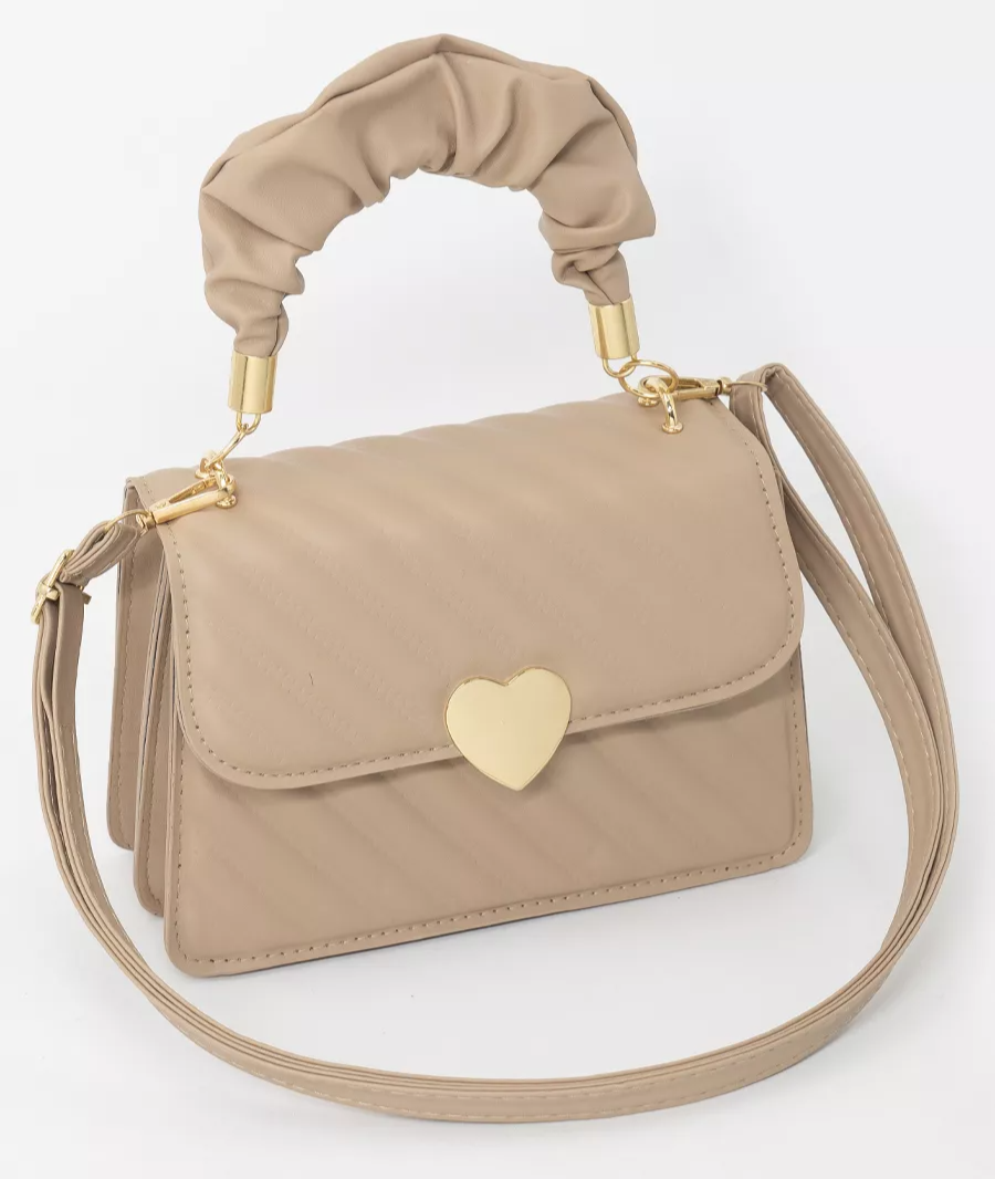 Bolsa Feminina Coração Bege